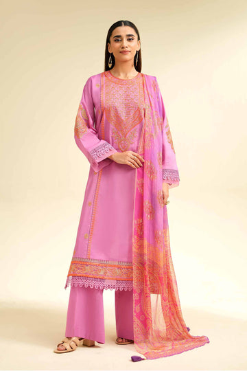 Nishat Linen 3 Piece - Embroidered Suit - 42501383 Online Shopping